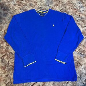 Polo Ralph Lauren Royal Blue Waffle knit thermal long sleeve Size Mens 2XL
